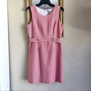 [Banana Republic] Red & White Striped Shift Dress